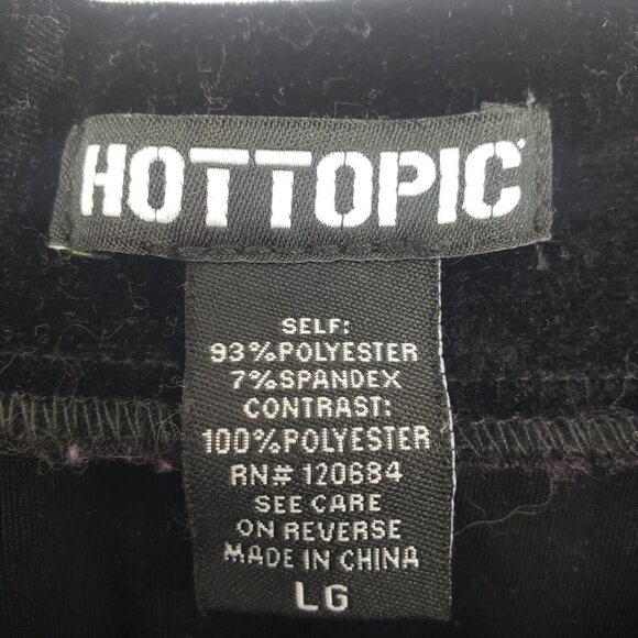 3/$25 Hot Topic Velvet Mini Skater Skirt L Flare Gothic Academia Black - Picture 3 of 6